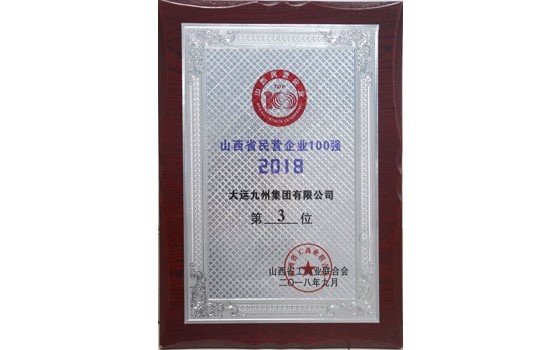 大運集團(tuán)榮獲山西省民營企業(yè)100強